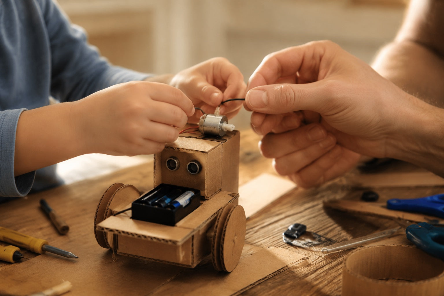 Robot casero con motor de bajo voltaje